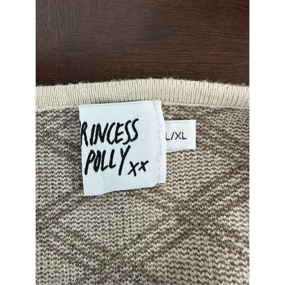 Princess Polly LAUREL MINI DRESS CREAM / BROWN - Picture 4 of 7